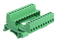 Bild von DELOCK Terminalblock Set für Hutschienen 10 Pin mit Rastermass 5,08 mm gewinkelt