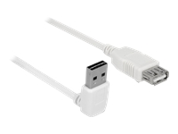 Bild von DELOCK Verlängerungskabel EASY-USB 2.0 Typ-A Stecker gewinkelt oben / unten > USB 2.0 Typ-A Buchse weiss 2 m