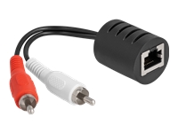 Bild von DELOCK Stereo Audio Extender RJ45 Buchse zu 2 x Cinch Stecker Cat.5 bis 50m Set 2 Stuck