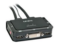 Bild von LINDY DVI KVM Switch 2 Port USB 2.0  Audio Compact USB 2.0 Audio/Mikrofon