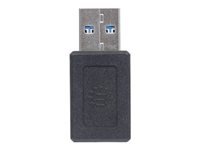 Bild von MANHATTAN USB Adapter Typ A auf Typ C USB 3.1 Gen 2 Typ A-Stecker auf Typ C-Buchse 10 Gbps schwarz