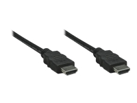 Bild von TECHLY HDMI High Speed mit Ethernet Anschlusskabel 2m schwarz 3fach geschirmt HDMI 19pol.Stecker auf HDMI 19pol.Stecker