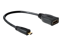 Bild von DELOCK Adapterkabel micro HDMI-D St > HDMI-A Bu mit 23 cm Kabel