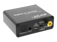 Bild von INLINE Audio-Konverter Digital zu Analog Toslink & Cinch Eingang zu Cinch Stereo Ausgang USB Power