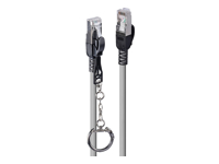 LINDY 0.3m Cat.6A, S/FTP, Security Network Cable, Grey