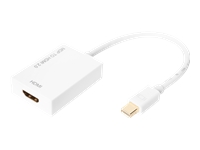 Bild von DIGITUS DisplayPort Adapterkabel mini DP - HDMI Typ A St/Bu 0,2m HDMI 2.0 aktiv CE gold we