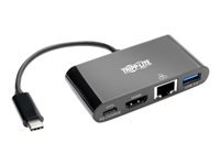 Bild von EATON TRIPPLITE USB-C Multiport Adapter - HDMI USB 3.0 Port GbE 60W PD Charging HDCP Black