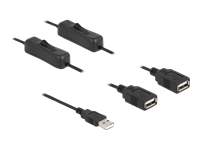 Bild von DELOCK Kabel USB Typ-A Stecker zu 2xUSB Typ-A Buchse mit Schalter 1m