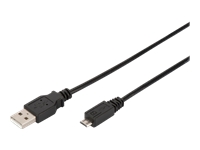 Bild von ASSMANN USB2.0 Anschlusskabel USB A Stecker  micro USB Stecker 1m schwarz bulk