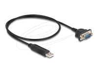 Bild von DELOCK USB RS-232 Adapter USB 2.0 zu D-Sub 9 Stecker mit Muttern kompaktem seriellen Steckergehäuse 50cm