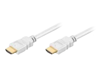 Bild von TECHLY HDMI High Speed Kabel mit Ethernet Kabel 5m weiss Anschluesse Stecker A auf Stecker A vergoldete Steckverbinder