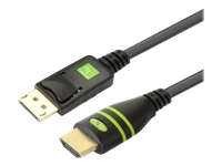Bild von TECHLY Konverterkabel DisplayPort 1.1 auf HDMI schwarz 2m konvertiert das DisplayPort Signal in ein HDMI Signal