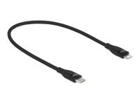 Bild von DELOCK Daten- und Ladekabel USB Type-C zu Lightning für iPhone iPad und iPod schwarz 0,5 m MFi