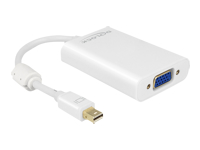 Bild von DELOCK Adapterkabel mini DisplayPort 1.1 Stecker > VGA Buchse + Audio 21cm weis