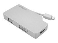 Bild von STARTECH.COM Aluminium Reise A/V Adapter 3-in-1 Mini DisplayPort auf VGA, DVI oder HDMI - Mini DP Adapter - 4K