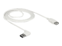 Bild von DELOCK Verlängerungskabel EASY-USB 2.0 Typ-A Stecker gewinkelt links / rechts > USB 2.0 Typ-A Buchse weiss 2 m