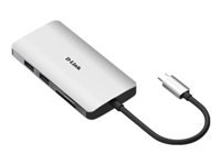 Bild von D-LINK DUB-M810 USB-C 8-Port USB 3.0 Hub mit HDMI und Ethernet und SD & microSD Card Reader und USB-C Ladeanschluss