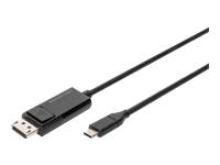 Bild von DIGITUS USB Type-C to DisplayPort Bidirectional max. Resolution 8K 30Hz lenghts 2m Black