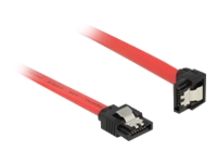 Bild von DELOCK Kabel SATA 6 Gb/s Stecker gerade > SATA Stecker unten gewinkelt 30 cm rot Metall