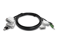 Bild von STARTECH.COM 1,8m Dual-Display KVM Kabel HDMI und DisplayPort zu DVI und DP USB 2.0 3,5mm universelles KVM Switch Kombikabel