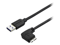 Bild von STARTECH.COM 2m Micro USB 3.0 Kabel - USB  A zu rechts gewinkelt Micro B USB Anschlusskabel - M/M - USB 3.1 Gen 1 (5 Gbit/s)