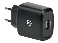 Bild von MANHATTAN QC 3.0 USB-Ladegeraet 18 W USB-Netzteil mit USB-A Qualcomm Quick Charge 3.0-Port mit bis zu 18 W schwarz