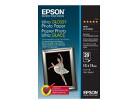 Bild von EPSON Ultra  glänzend  Foto Papier inkjet 300g/m2 100x150mm 20 Blatt 1er-Pack