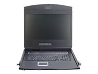 Bild von DIGITUS Modulare Konsole mit 48,3cm 19Zoll TFT 8 Port KVM & Touchpad ES Tastatur RAL 9005 - schwarz