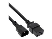 Bild von INLINE Netz Adapterkabel IEC-60320 C14 zu C19 3x 1,5mm2 max. 10A schwarz 1m