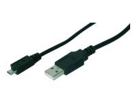 Bild von ASSMANN USB Anschlusskabel Typ A - mikro B St/St 1,0m USB 2.0 kompatibel sw