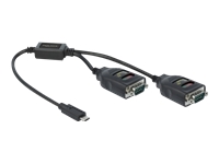 Bild von DELOCK Adapter USB Type-C zu 2xSeriell RS-232 DB9 mit 15 kV ESD Schutz