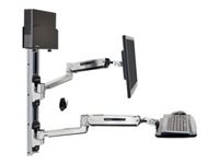 ERGOTRON wall mount, LX, System, LCD, Keyboard, CPU, adjustable 51cm, 42 inch, 3,2-11,3kg, lift, pan, tilt, rotate, black