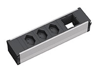BACHMANN CONI power stripst 3-fold, 3xCH, 1xCustom Module, with GST18i3, 0.1m power cord