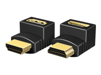 Bild von ICY BOX IB-CB009-1 HDMI-Adapter Set aus zwei HDMI Winkeladaptern mit verschiedenen Ausrichtungen