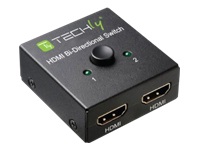 Bild von TECHLY HDMI 4K 60Hz Bi-Direktionaler Switch 4K 2-Port schwarz Schaltbar sind zwei HDMI-Quellen an einen einzigen HD-TV oder Projekt.