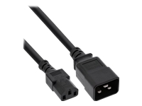 Bild von INLINE Netz Adapterkabel IEC-60320 C20 auf C13 max. 10A schwarz 1m