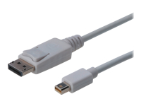 Bild von ASSMANN Anschlusskabel mini DisplayPort Stecker auf DisplayPort Stecker 3m doppelt geschirmt weiss