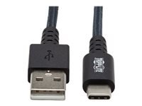 Bild von EATON TRIPPLITE Heavy-Duty USB-A to USB-C Cable USB 2.0 UHMWPE and Aramid Fibers M/M Gray 6ft. 1,83m