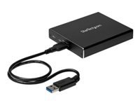 Bild von STARTECH.COM SSD Festplattengehäuse für zwei M.2 Festplatten - USB 3.1 Type C - NGFF - USB C Kabel - USB 3.1 Case zu 2x M2 Adapter