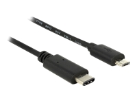 Bild von DELOCK Kabel USB Typ-C 2.0 Stecker > USB 2.0 Typ Micro-B Stecker 0,5 m schwarz