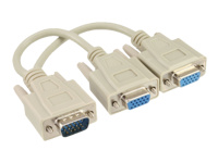 Bild von INLINE VGA Y-Adapterkabel VGA Stecker auf 2x VGA Buchse