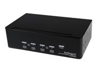Bild von STARTECH.COM 4 Port Dual DVI USB KVM Switch/ Umschalter mit Audio und USB 2.0 Hub