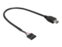 Bild von DELOCK Kabel USB 2.0 Pfostenbuchse 2,54 mm Raster 5 Pin > USB 2.0 Typ-Mini Stecker 30cm