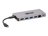Bild von EATON TRIPPLITE USB-C Dock - 4K HDMI USB 3.2 Gen 1 USB-A Hub GbE Memory Card 100W PD Charging Detachable Cord