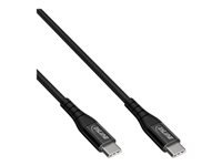 Bild von INLINE USB 2.0 Kabel USB-C SteckerStecker Schnellladekabel 100W textil schwarz 1m