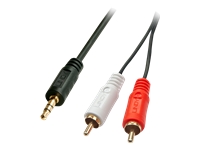 Bild von LINDY Premium Audio-Adapterkabel 20m 2x RCA (Cinch) Stecker an 3,5mm Klinkenstecker