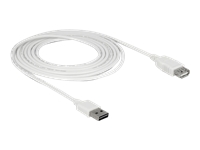 Bild von DELOCK Verlängerungskabel EASY-USB 2.0 Typ-A Stecker > USB 2.0 Typ-A Buchse weiss 3 m