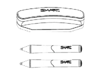 SMART Replacement Pens and Eraser for Board X800 Series - Set of Two