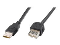 Bild von ASSMANN USB Verlängerungskabel Typ A St/Bu 1,8m USB 2.0 geeignet sw