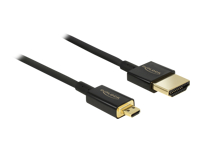 Bild von DELOCK Kabel High Speed HDMI mit Ethernet - HDMI-A Stecker > HDMI Micro-D Stecker 3D 4K 1 m Slim Premium